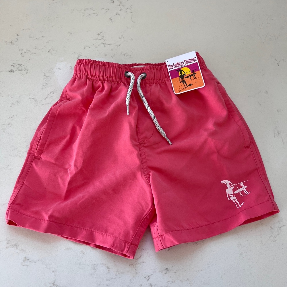Endless Summer Kids Pink Swim Trunks